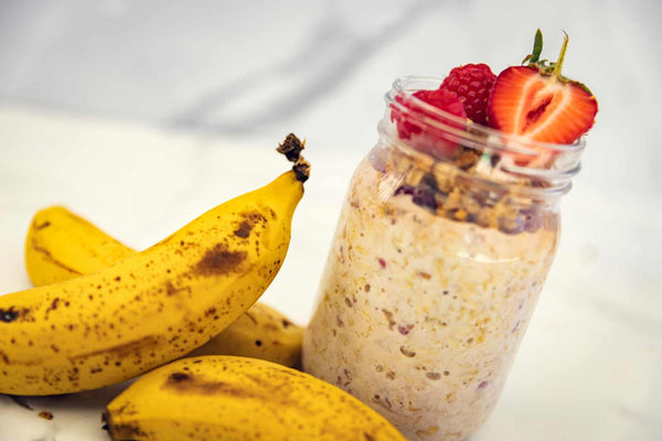 Banana Raspberry Overnight Oats - Bioteen Health
